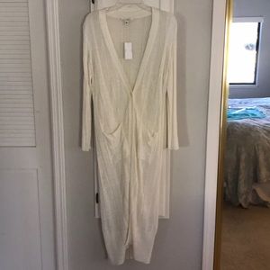 Long sheer Banana Republic cardigan.